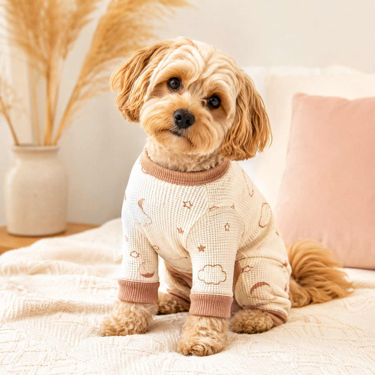QECUPORA™ CozyNest Thermal Pet Pajamas – Soft Stretch Dog Onesie, Warm Puppy Sleepwear for Small & Medium Dogs
