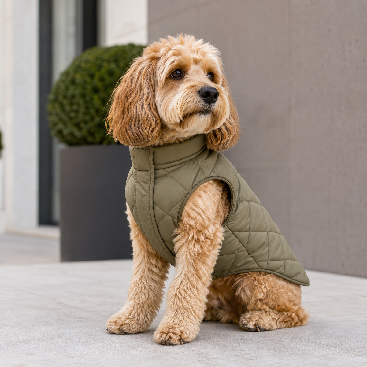QECUPORA™ Quilted City Dog Vest – Lightweight Puffer Pet Jacket, Modern Puppy Coat for Fall & Winter Walks