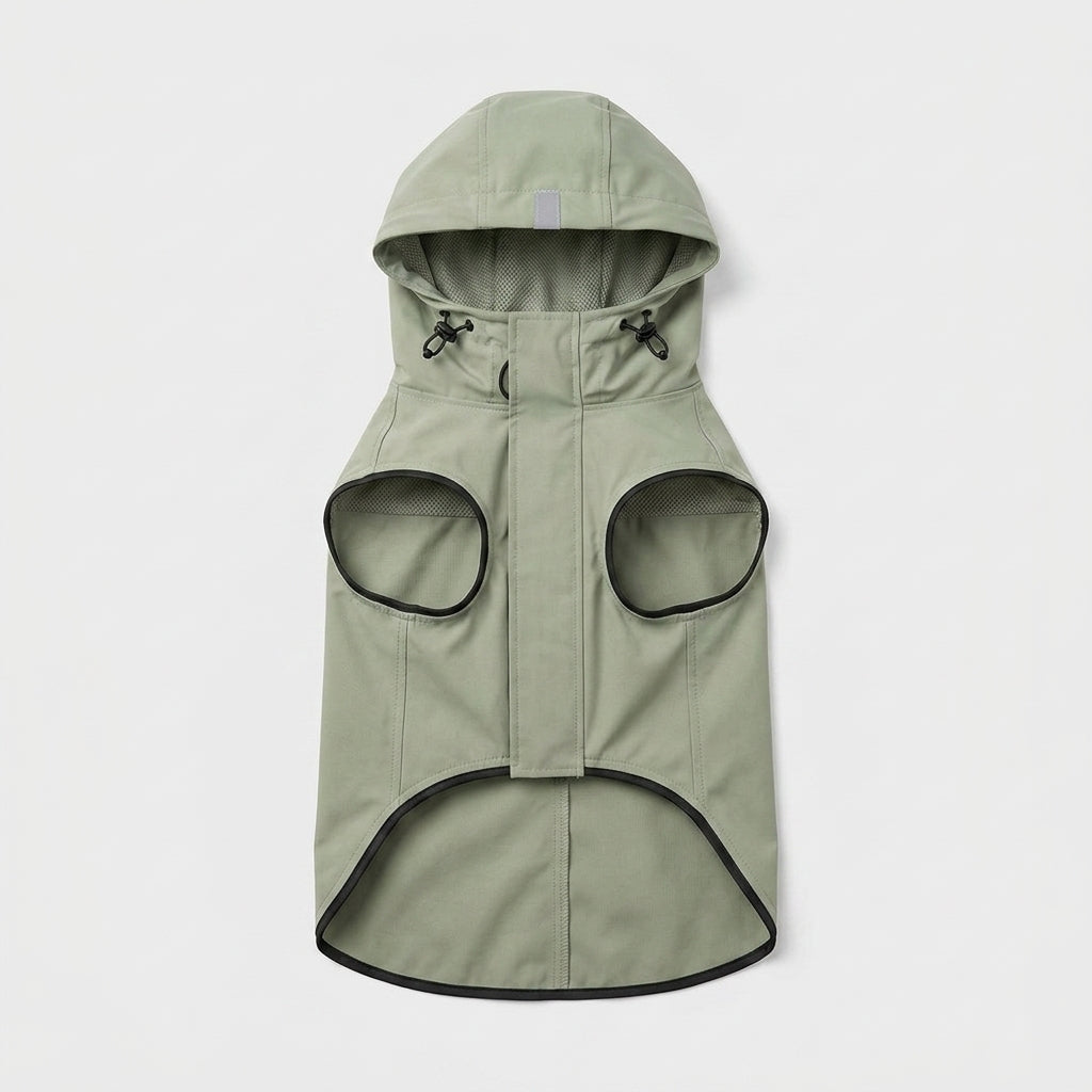QECUPORA™ Rainwalk Water-Resistant Dog Jacket – Lightweight Pet Raincoat, Windbreaker Puppy Coat for Wet Weather
