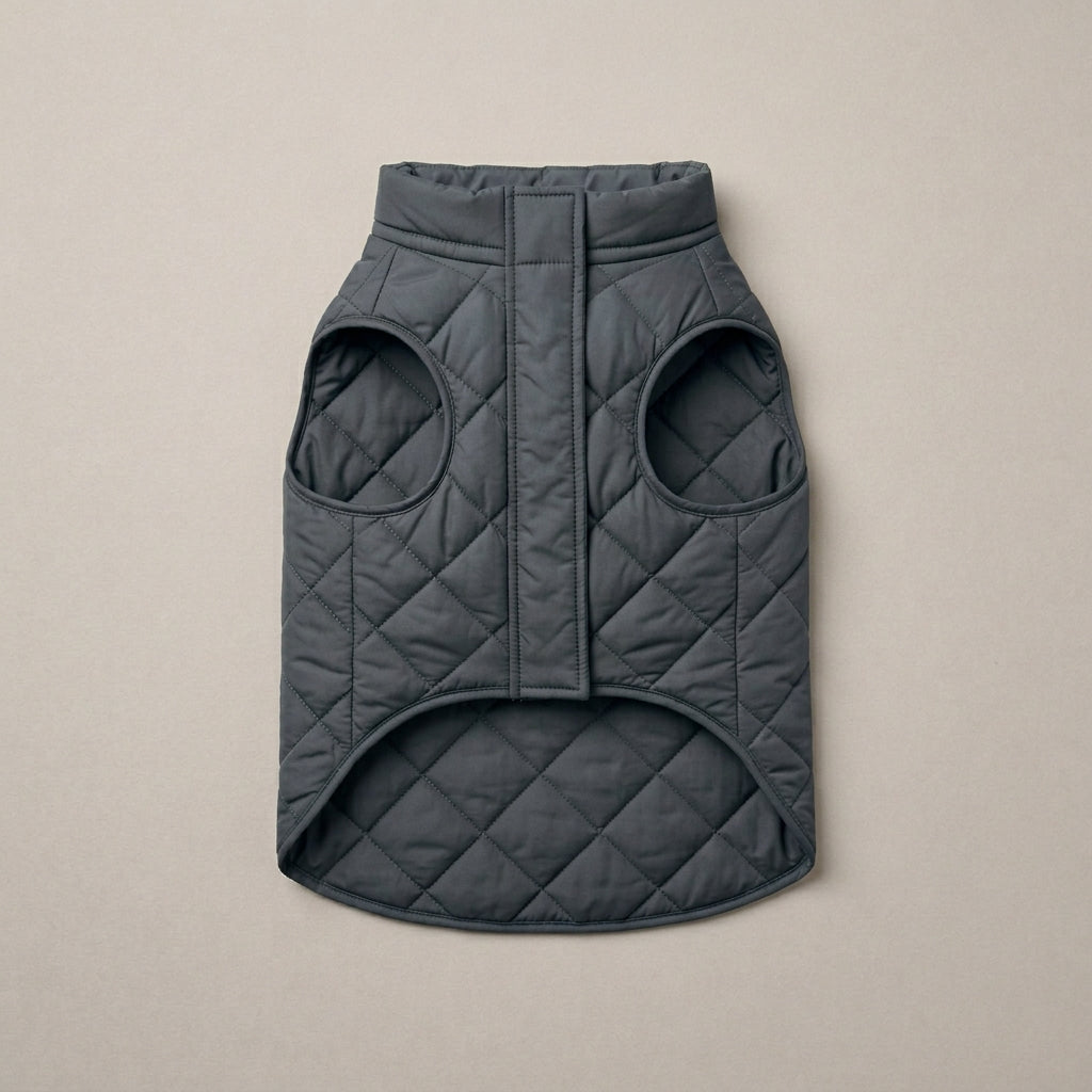 QECUPORA™ Quilted City Dog Vest – Lightweight Puffer Pet Jacket, Modern Puppy Coat for Fall & Winter Walks