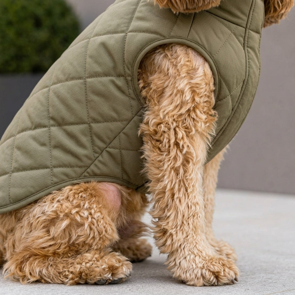 QECUPORA™ Quilted City Dog Vest – Lightweight Puffer Pet Jacket, Modern Puppy Coat for Fall & Winter Walks