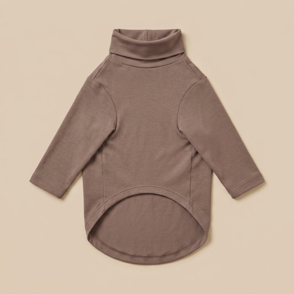 QECUPORA™ Minimal Stretch Dog Turtleneck – Lightweight Pet Base Layer, Soft Long-Sleeve Puppy Shirt for Cool Weather