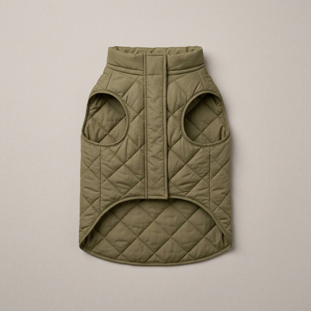QECUPORA™ Quilted City Dog Vest – Lightweight Puffer Pet Jacket, Modern Puppy Coat for Fall & Winter Walks