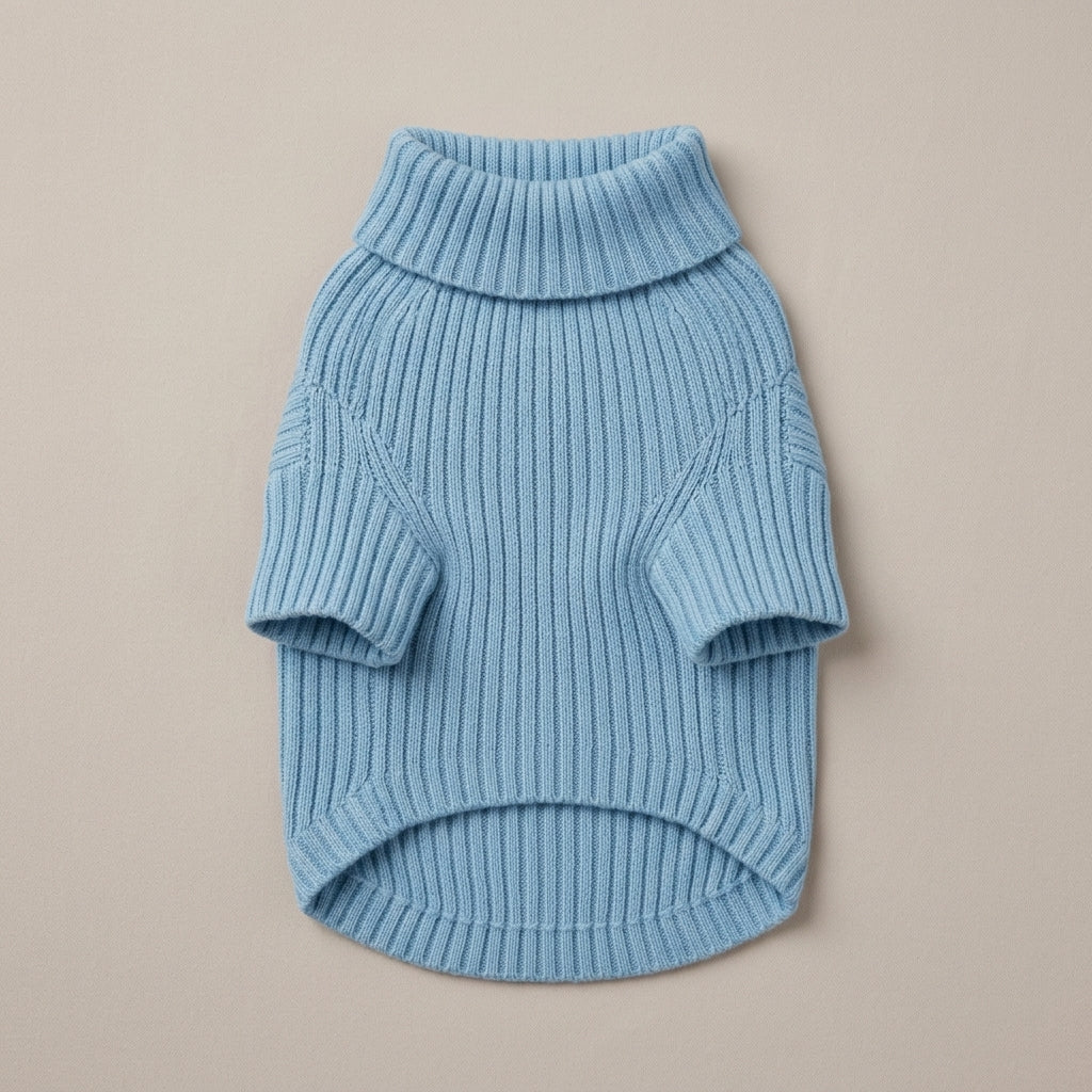 QECUPORA™ CloudSoft Ribbed Dog Sweater – Cozy Knit Pet Pullover, Warm Puppy Winter Clothes for Small & Medium Dogs