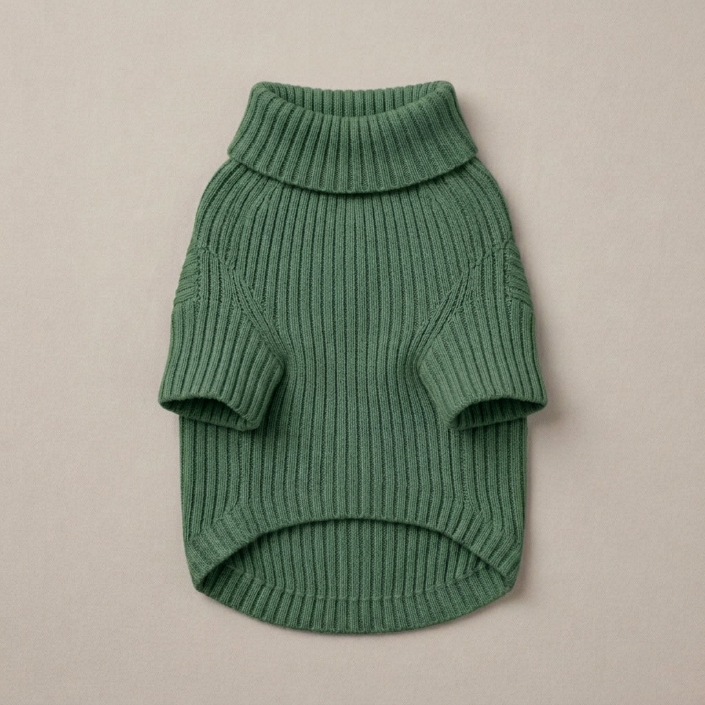 QECUPORA™ CloudSoft Ribbed Dog Sweater – Cozy Knit Pet Pullover, Warm Puppy Winter Clothes for Small & Medium Dogs