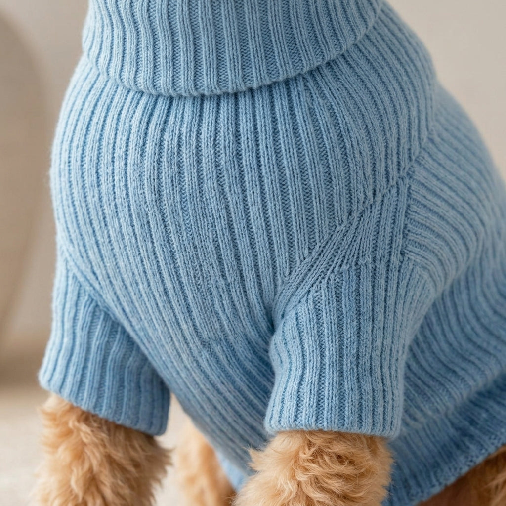 QECUPORA™ CloudSoft Ribbed Dog Sweater – Cozy Knit Pet Pullover, Warm Puppy Winter Clothes for Small & Medium Dogs