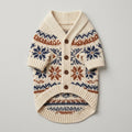 QECUPORA™ Alpine Knit Pet Cardigan – Button-Style Dog Sweater, Vintage-Inspired Cozy Puppy Clothing