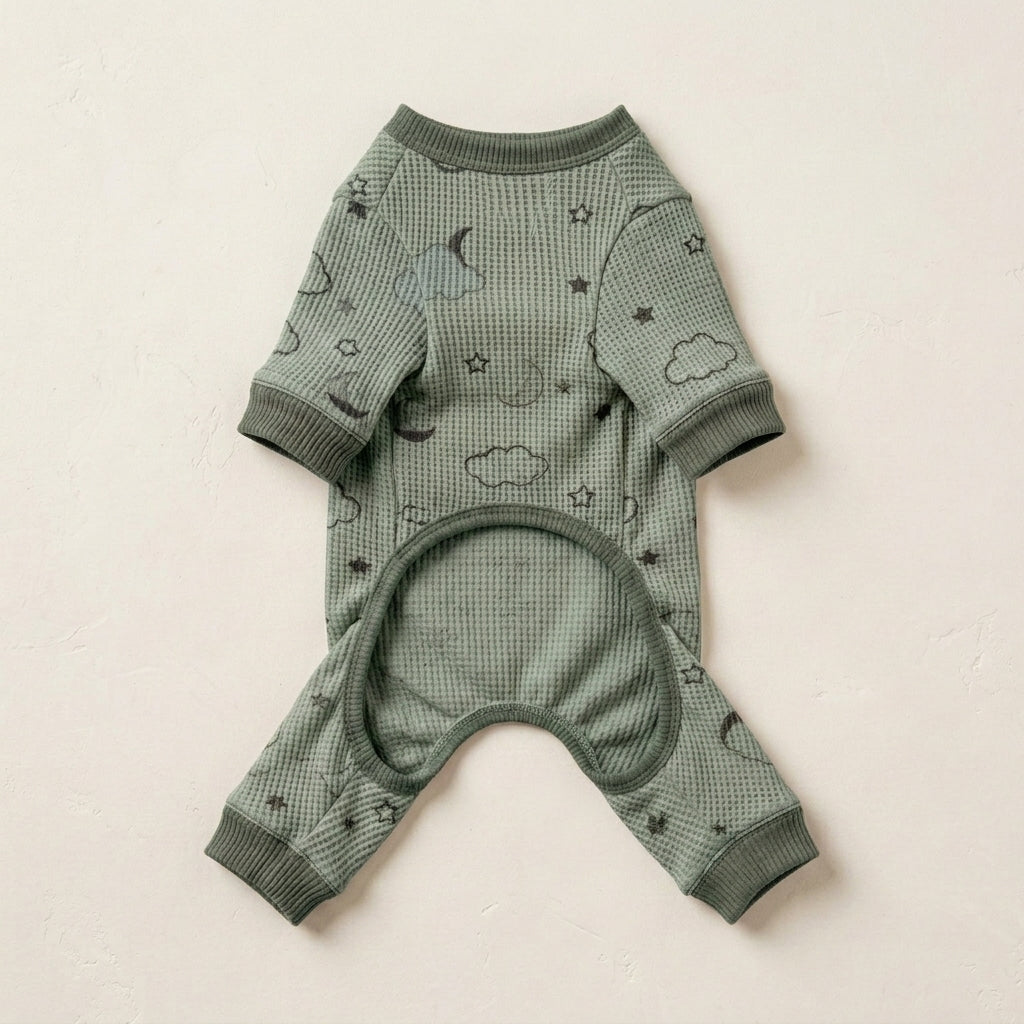 QECUPORA™ CozyNest Thermal Pet Pajamas – Soft Stretch Dog Onesie, Warm Puppy Sleepwear for Small & Medium Dogs