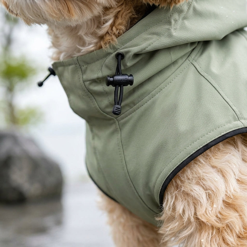 QECUPORA™ Rainwalk Water-Resistant Dog Jacket – Lightweight Pet Raincoat, Windbreaker Puppy Coat for Wet Weather