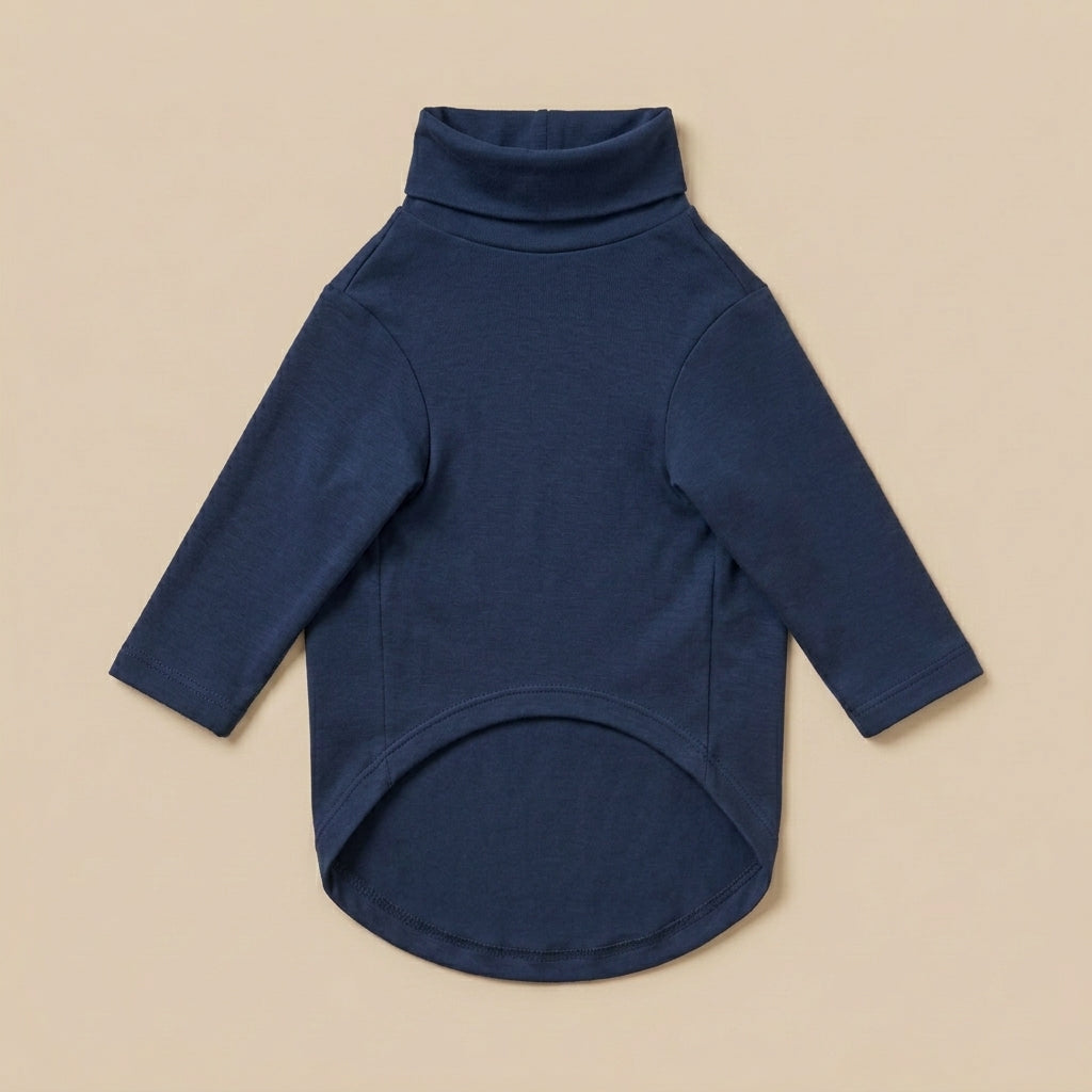 QECUPORA™ Minimal Stretch Dog Turtleneck – Lightweight Pet Base Layer, Soft Long-Sleeve Puppy Shirt for Cool Weather